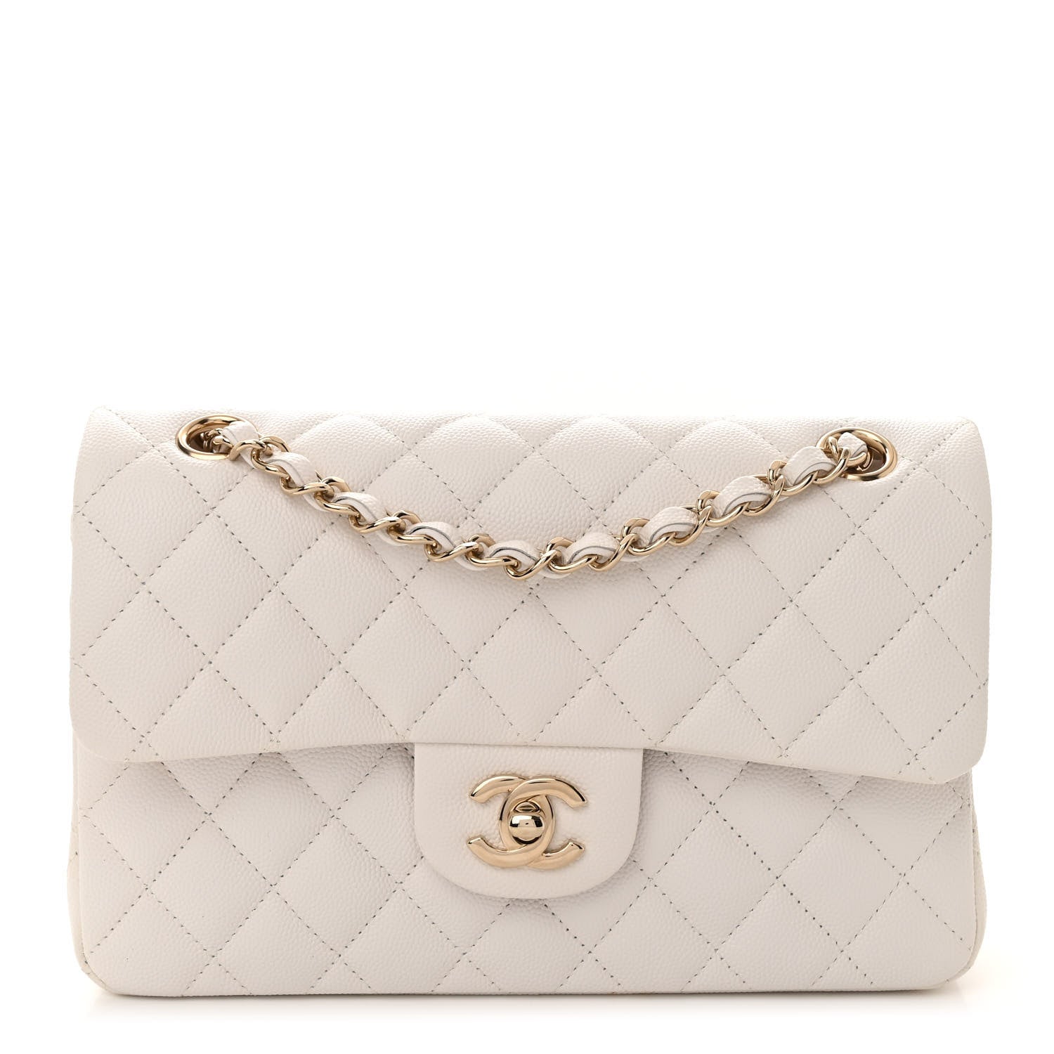 Chanel Caviar Quilted Small Double Flap White 1 of 11