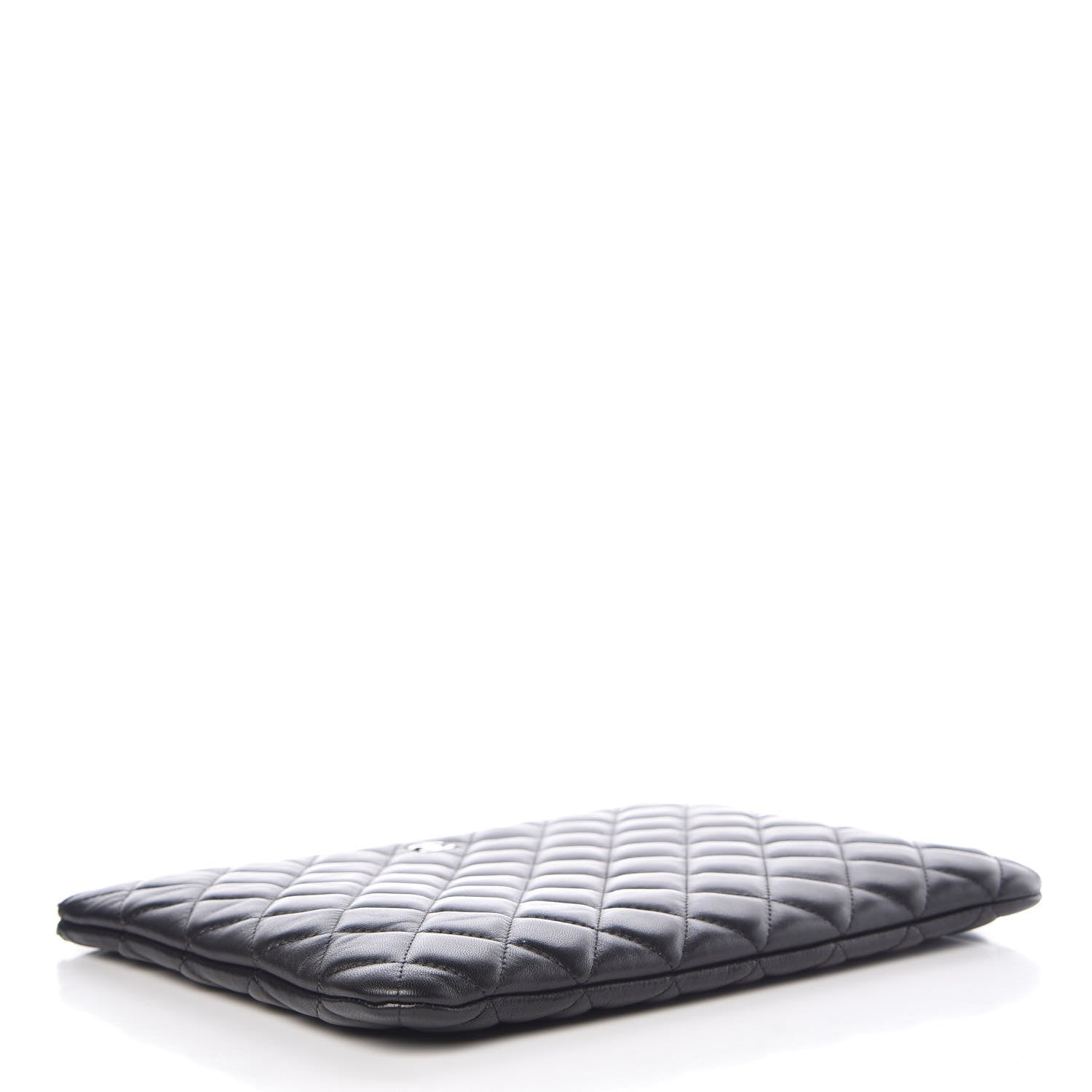 Chanel Lambskin Quilted Medium Cosmetic Case Black 4 of 9