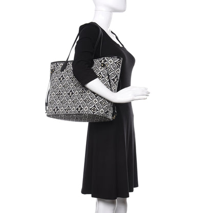 Louis Vuitton Jacquard Since 1854 Neverfull MM Grey 2 of 11