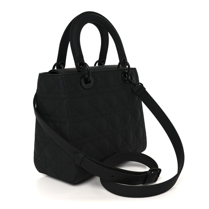 Christian Dior Ultra Matte Calfskin Cannage Medium Lady Dior Black 3 of 10