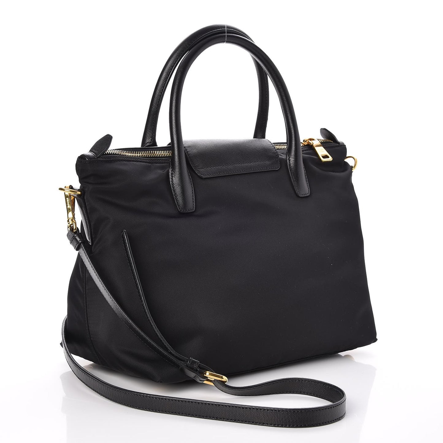 Saffiano Tessuto Nylon Tote Nero Black