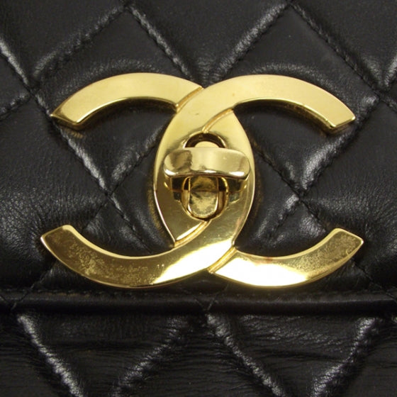 Chanel Vintage Lambskin Briefcase Laptop Bag 7 of 12