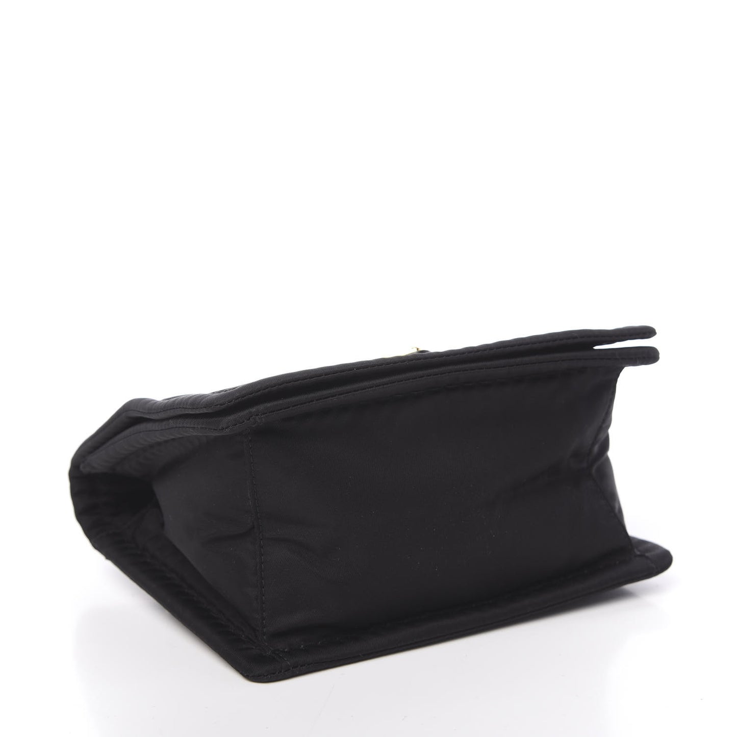 Nylon Tessuto Chain Shoulder Bag Black