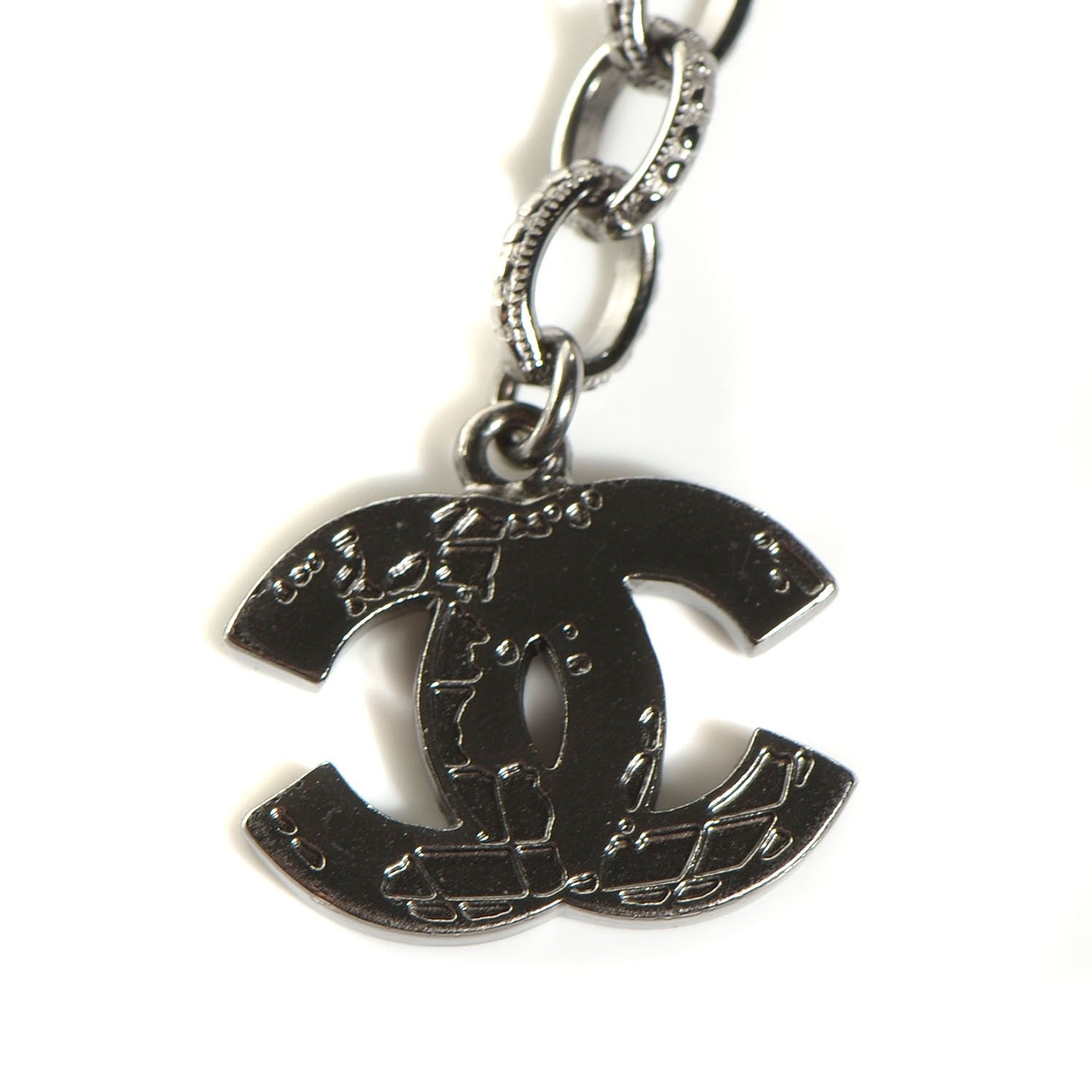 Chanel Glass Bead CC Map Bracelet Ruthenium Black 6 of 6