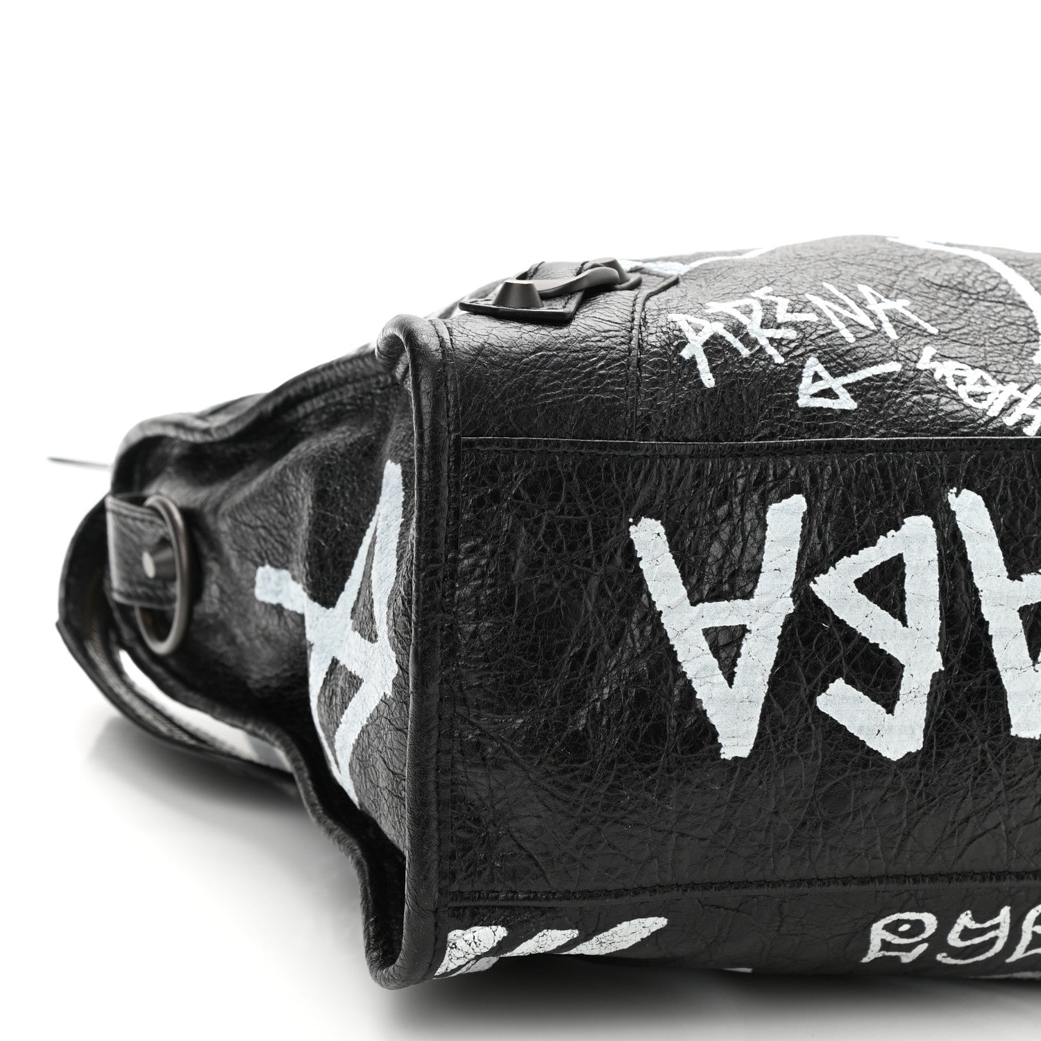 Balenciaga Agneau Arena Graffiti All Over Classic Hardware City Black White 9 of 12