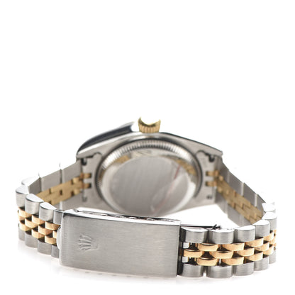 Rolex Stainless Steel 18K Yellow Gold Diamond 26mm Oyster Perpetual Datejust Watch Silver Jubilee 69173 4 of 6