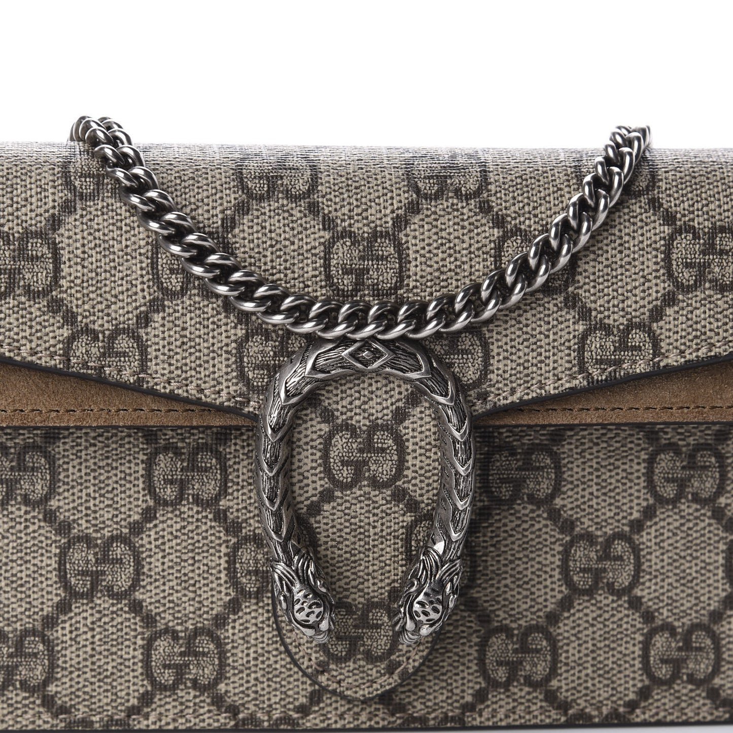 GG Supreme Monogram Super Mini Dionysus Shoulder Bag Taupe
