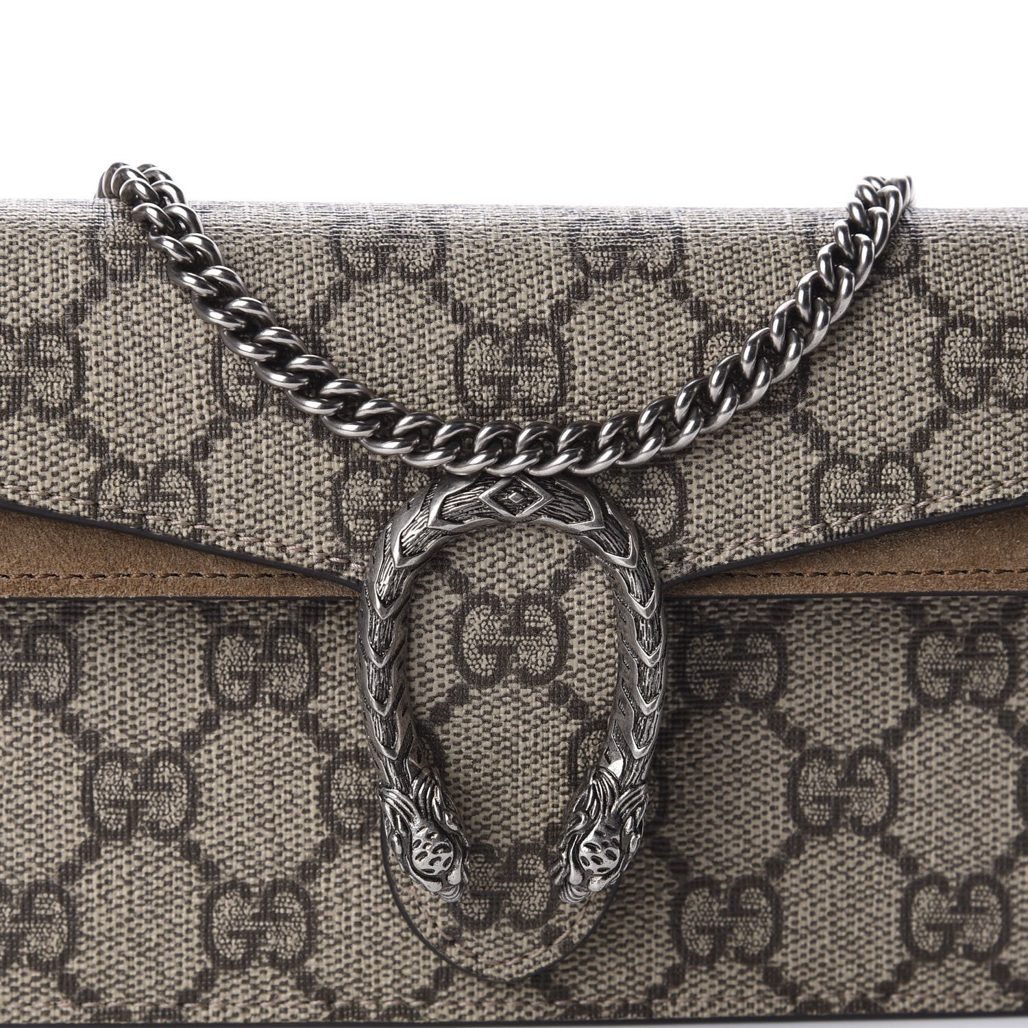 Gucci GG Supreme Monogram Super Mini Dionysus Shoulder Bag Taupe 12 of 12