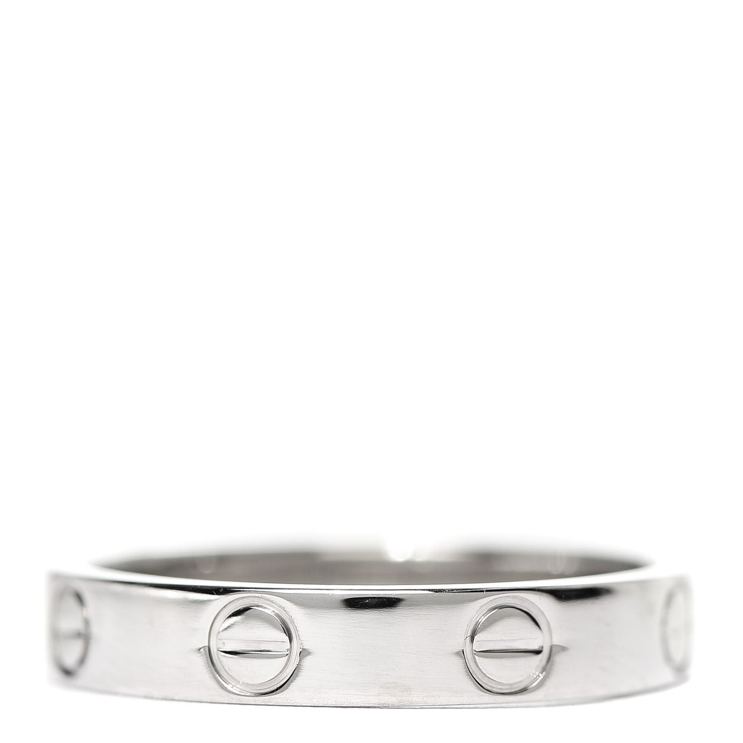 18K White Gold 3.5mm LOVE Wedding Band Ring 54 6.75