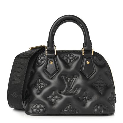 Louis Vuitton Calfskin Bubblegram Alma BB Black 1 of 8