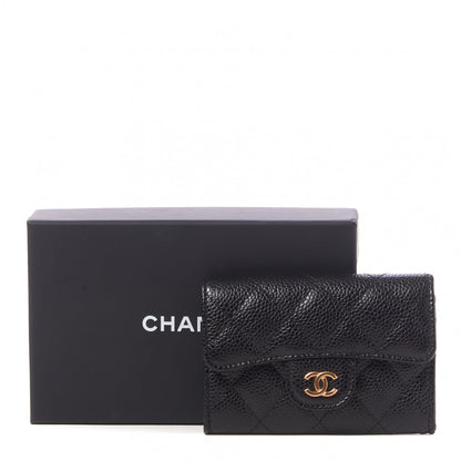 Chanel Caviar Quilted Flap Card Holder Black 9 of 9