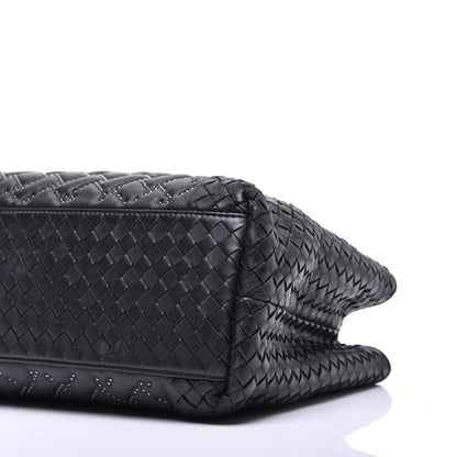 Bottega Veneta Nappa Intrecciato Microstuds Tote Black 8 of 10