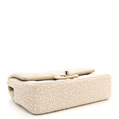 Chanel Metallic Lambskin Quilted Pearl Flap Gold White 4 of 11