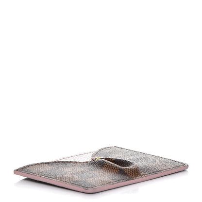 Louis Vuitton Damier Ebene Caissa Card Holder Rose Ballerine 4 of 8