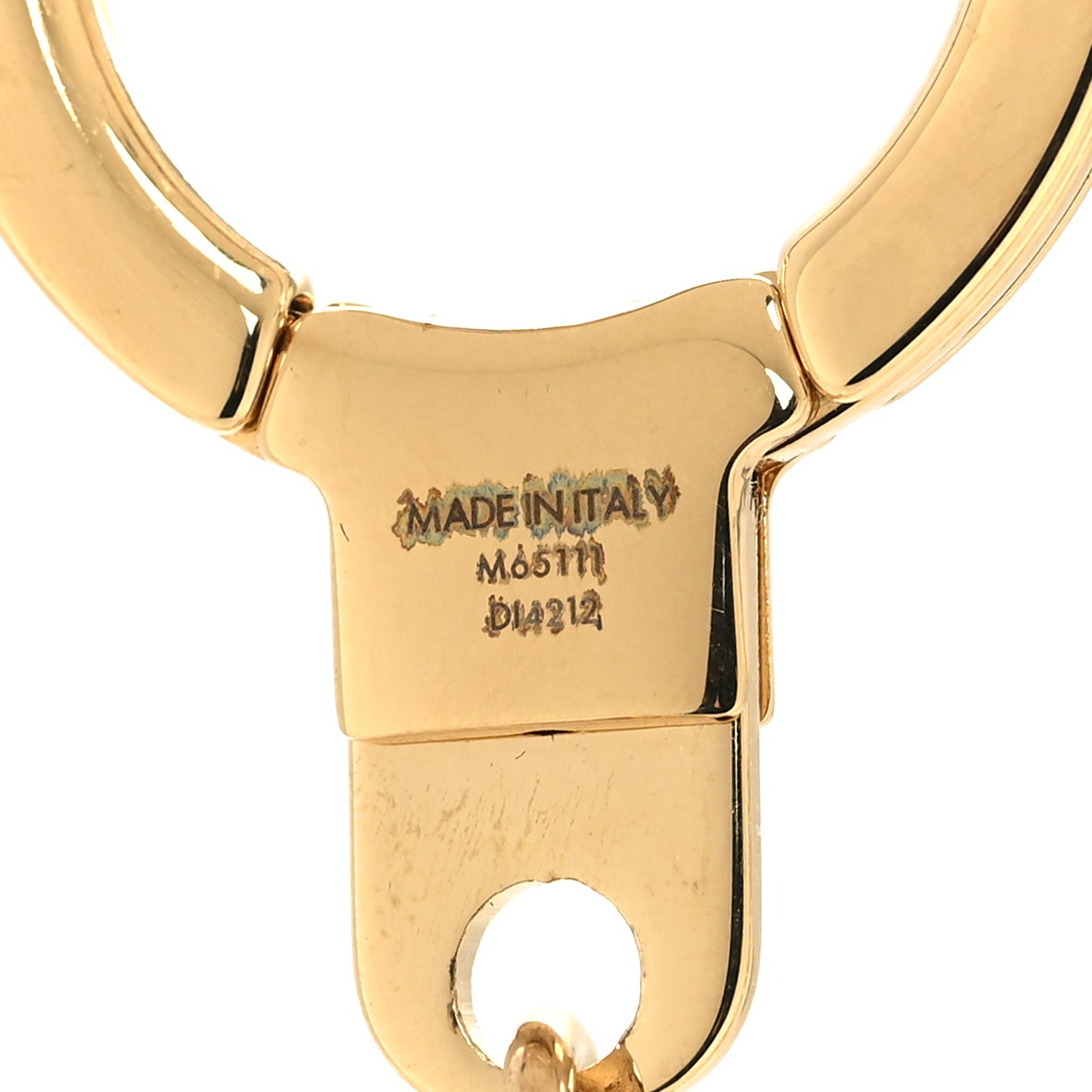 Louis Vuitton Brass Enamel Fleur De Monogram Bag Charm Chain Gold 4 of 6