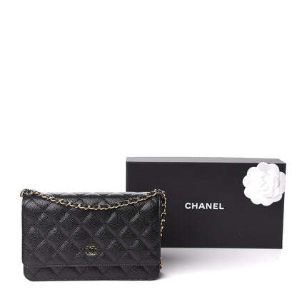 Chanel Caviar Quilted Wallet On Chain WOC Black 12 of 12