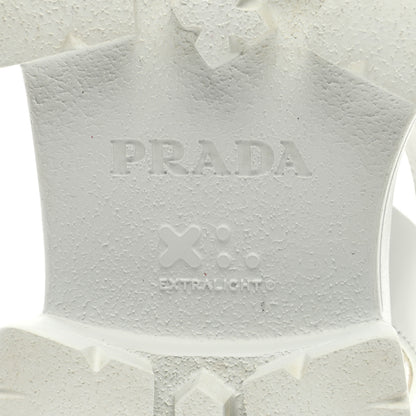 Prada Spazzolato Monolith 55mm Sandals 35 White 6 of 11