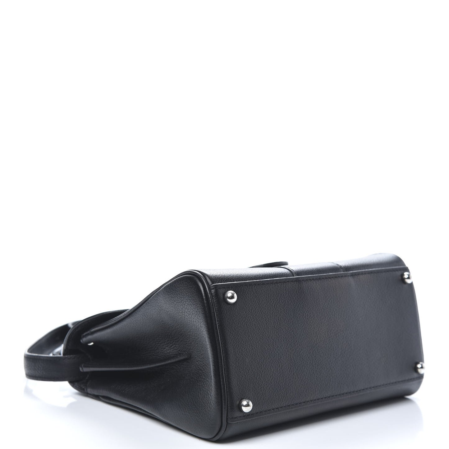 Grained Calfskin Mini Brillant Satchel Black