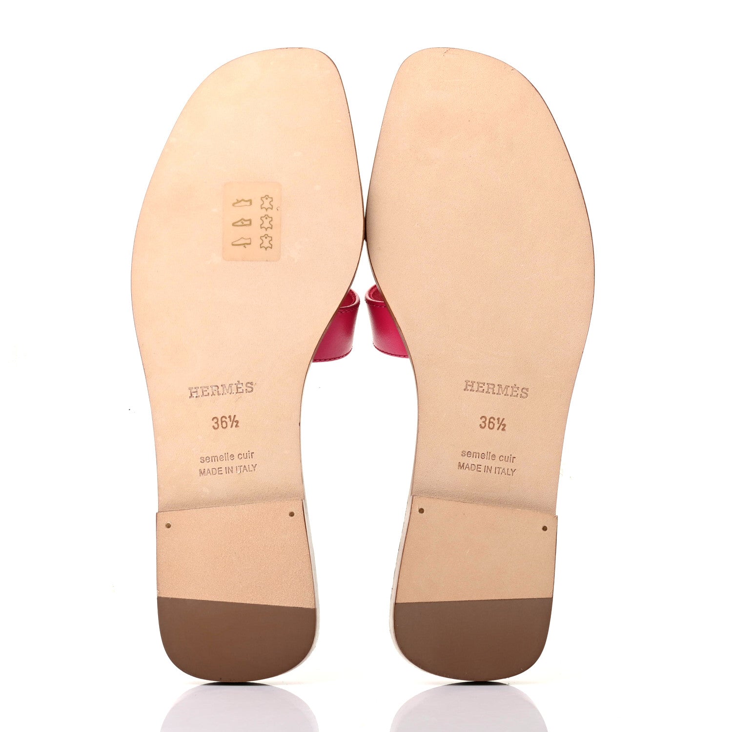 Hermes Box Calfskin Oran Sandals 36.5 Rose Sorbet 5 of 10