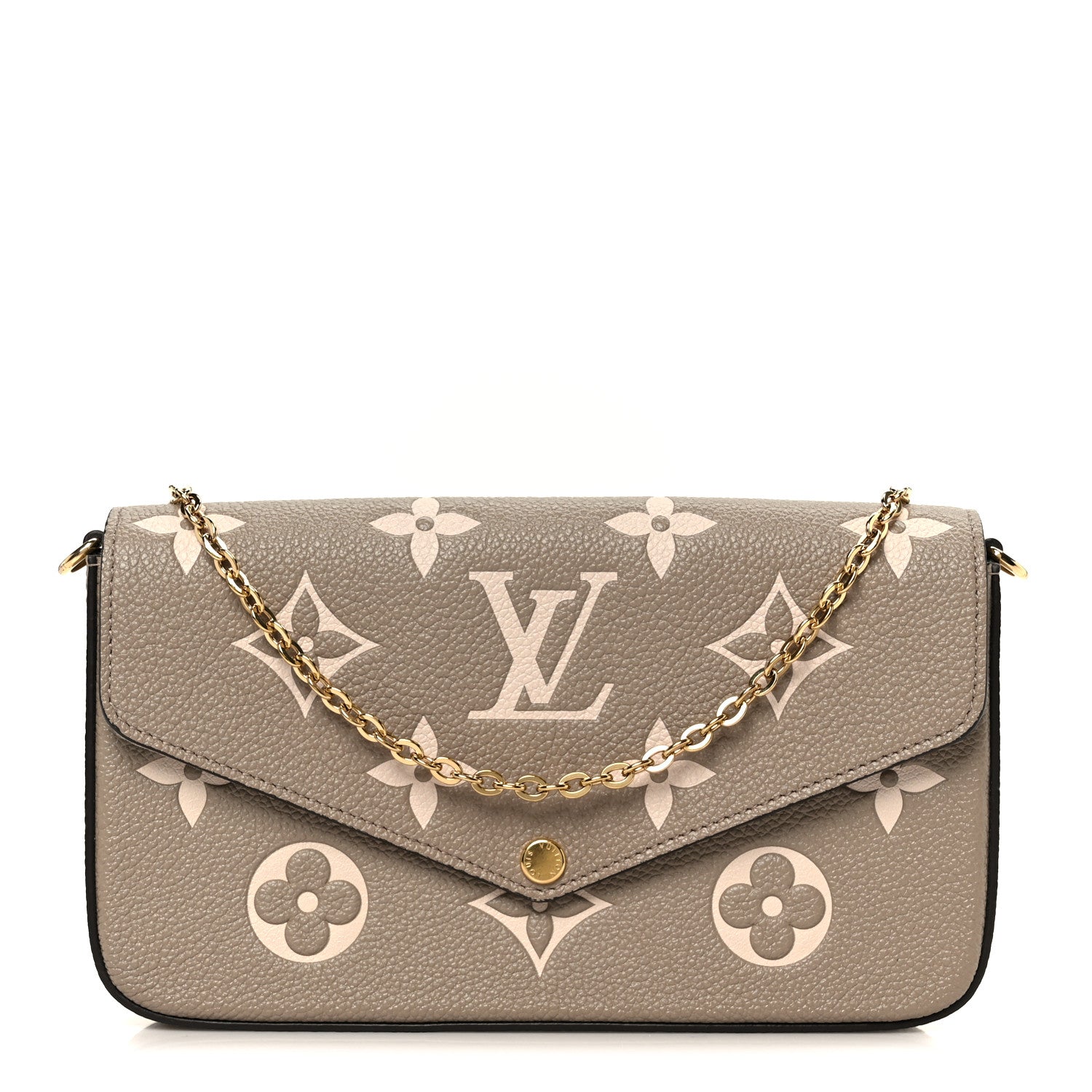 Louis Vuitton Empreinte Monogram Giant Felicie Pochette Tourterelle Creme 1 of 10