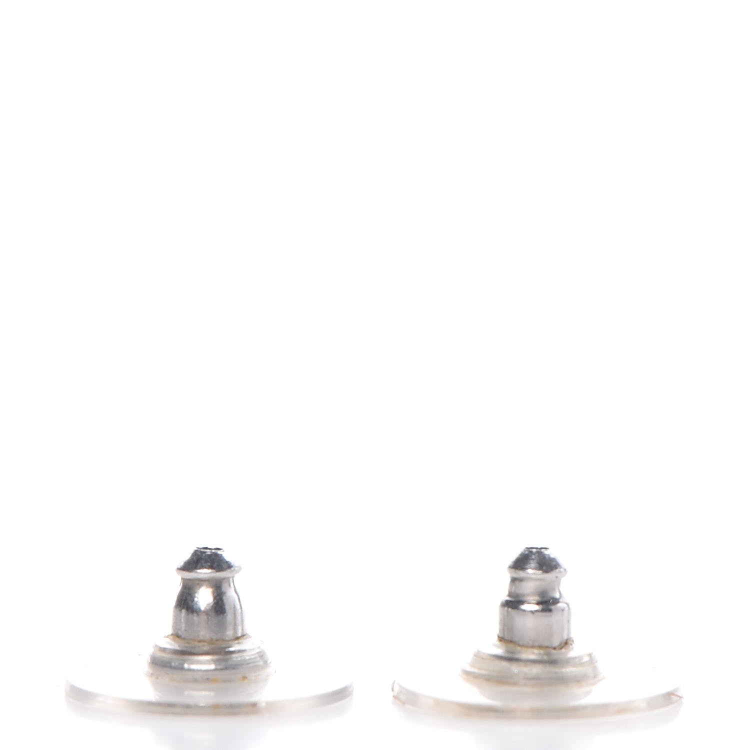 Chanel CC Crystal Drop Earrings Silver 4 of 6