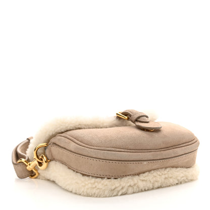 Christian Dior Suede Shearling Small Bobby Flap Beige 4 of 11