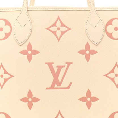 Louis Vuitton Empreinte Monogram Giant Neverfull MM Creme Rose Trianon 9 of 11