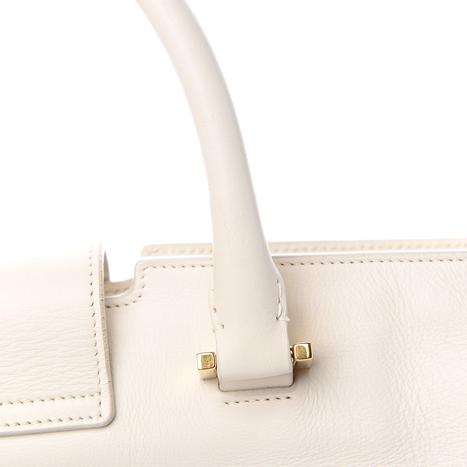 Saint Laurent Calfskin Small Classic Y Cabas White 10 of 15