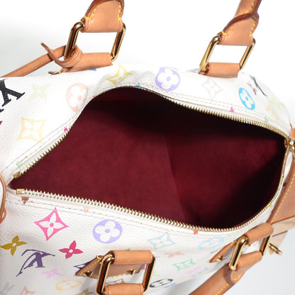 Louis Vuitton Monogram Multicolor Speedy 30 White 5 of 7