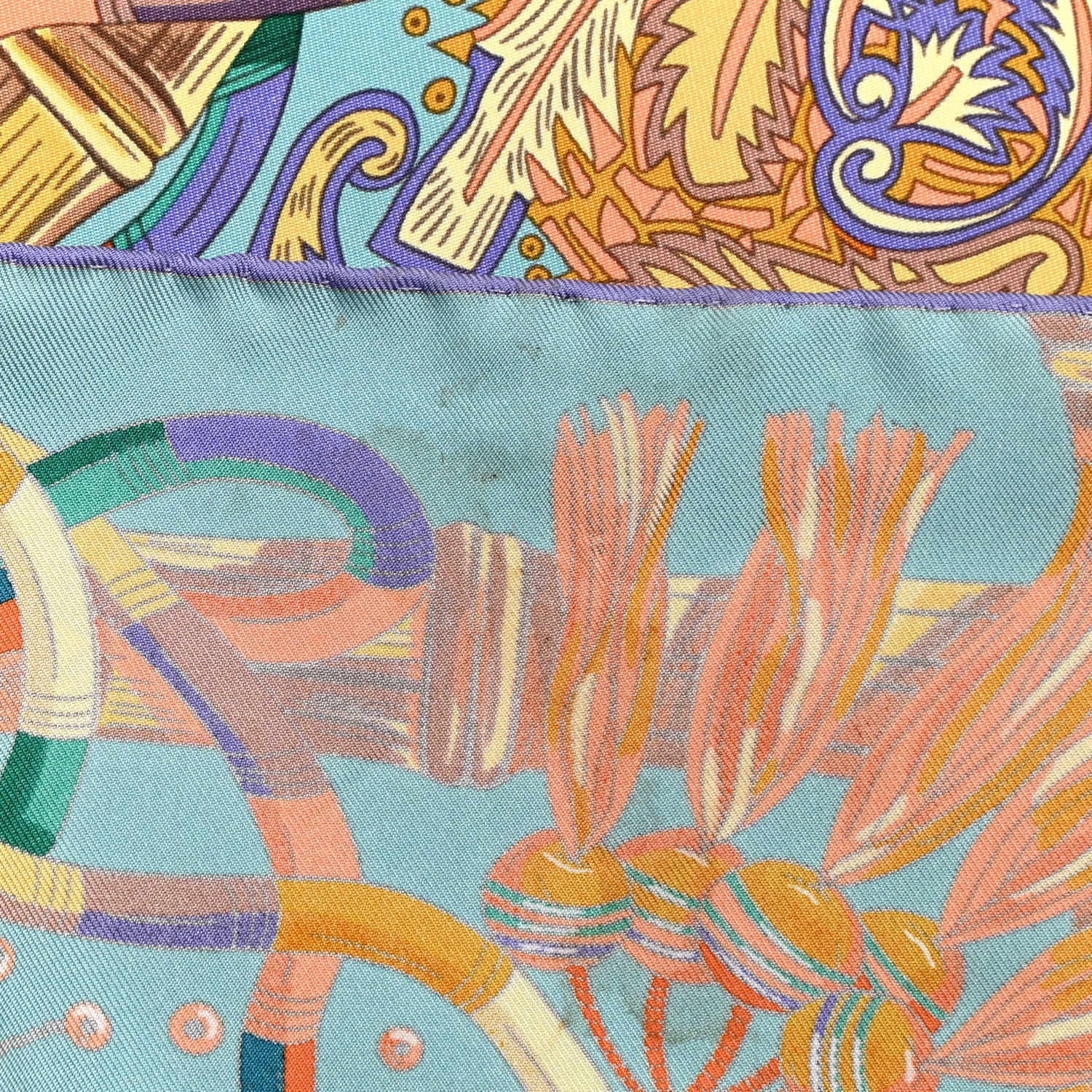 Hermes Silk Au Fil Du Carre Scarf 90 5 of 6