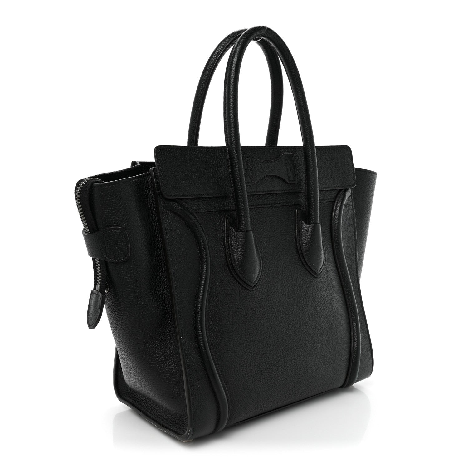 Celine Drummed Calfskin Micro Luggage Black 3 of 25
