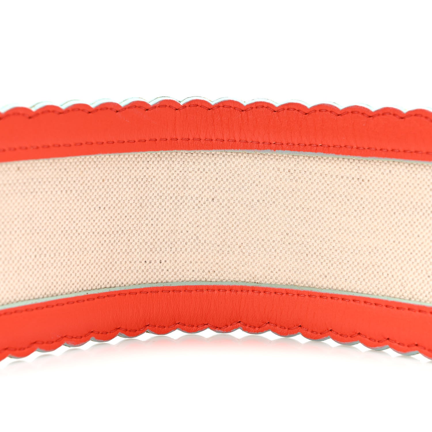 Fendi Canvas Studded Printed Strap You Orange Multicolor 4 of 4