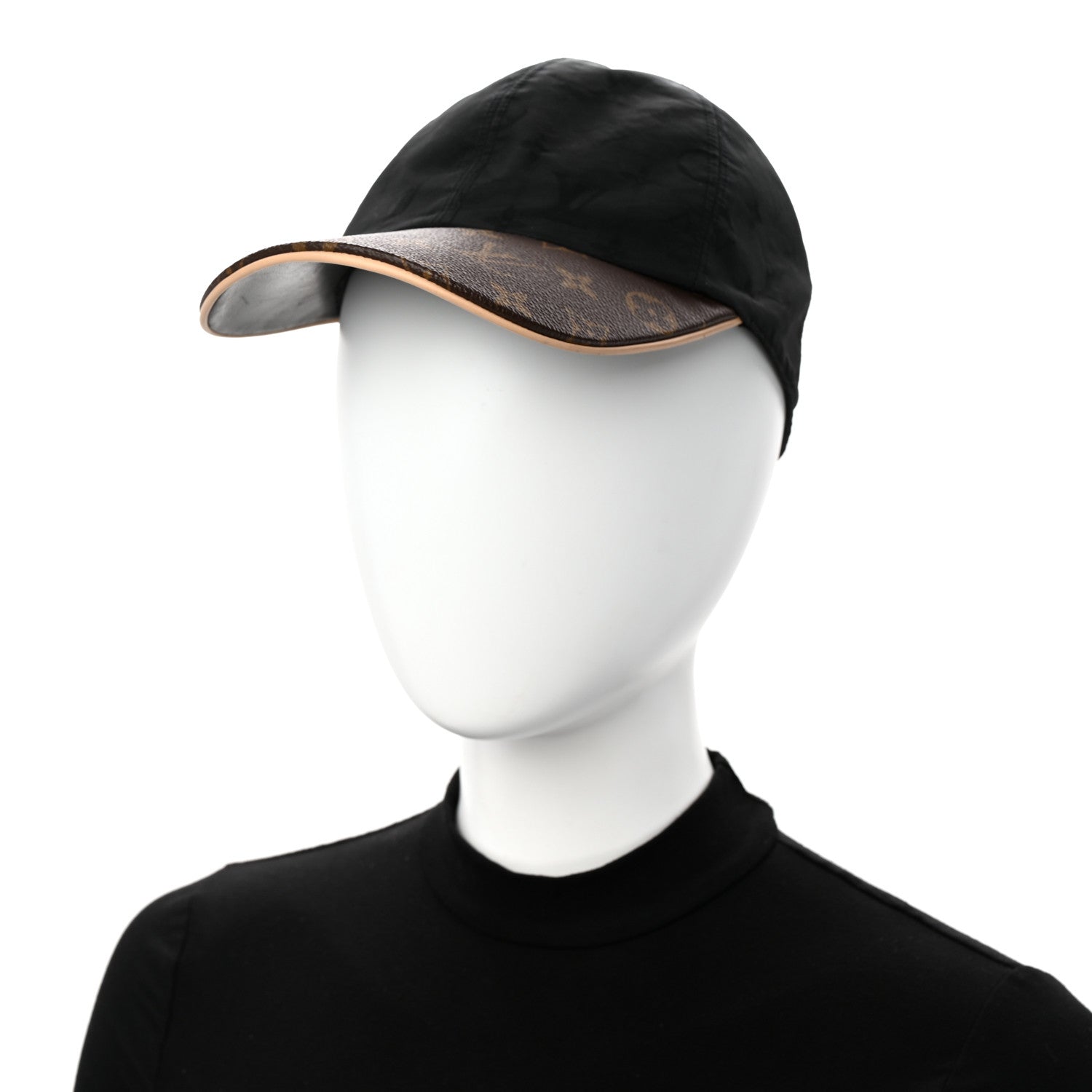 Louis Vuitton Polyester Silk Monogram LV Get Ready Cap Black 2 of 9