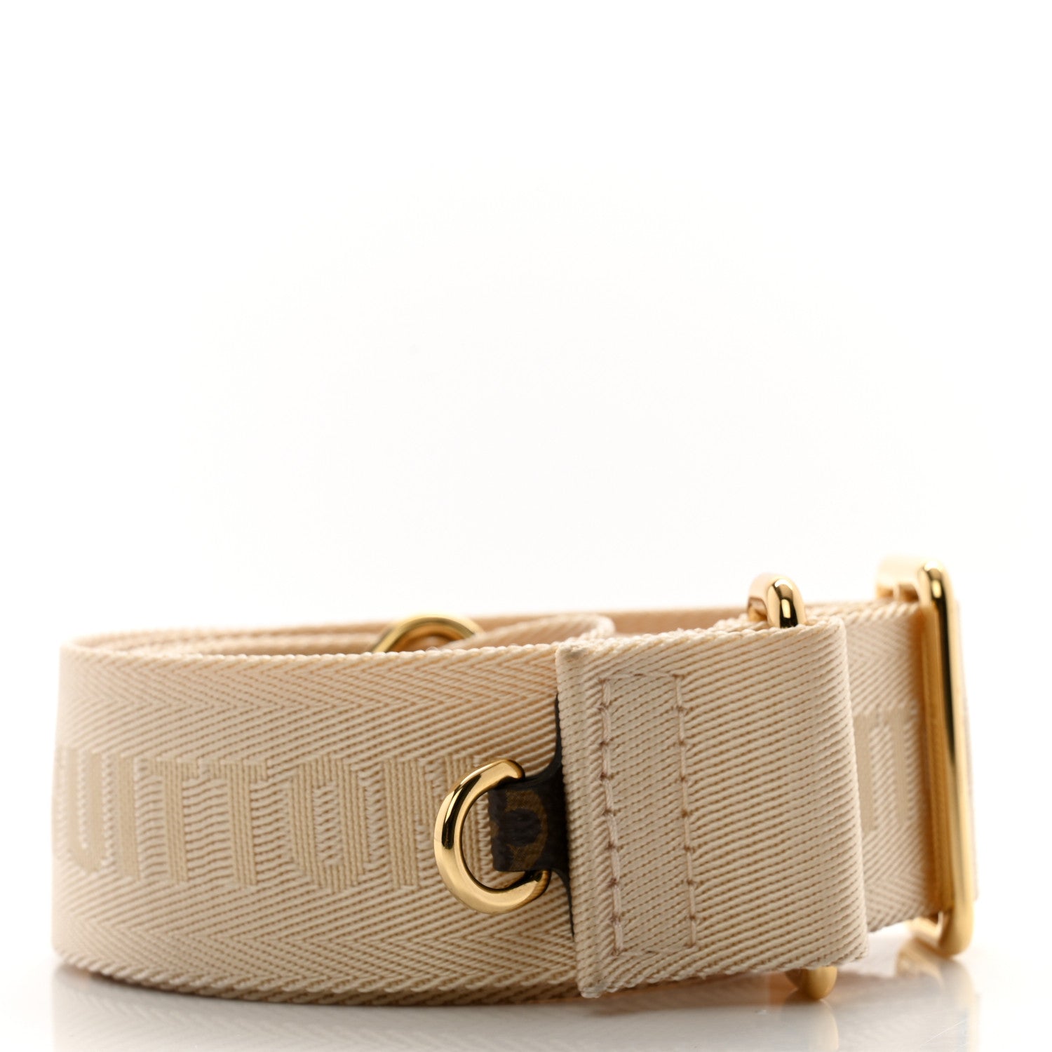 Louis Vuitton Jacquard Monogram Adjustable Shoulder Strap New Creme 2 of 4