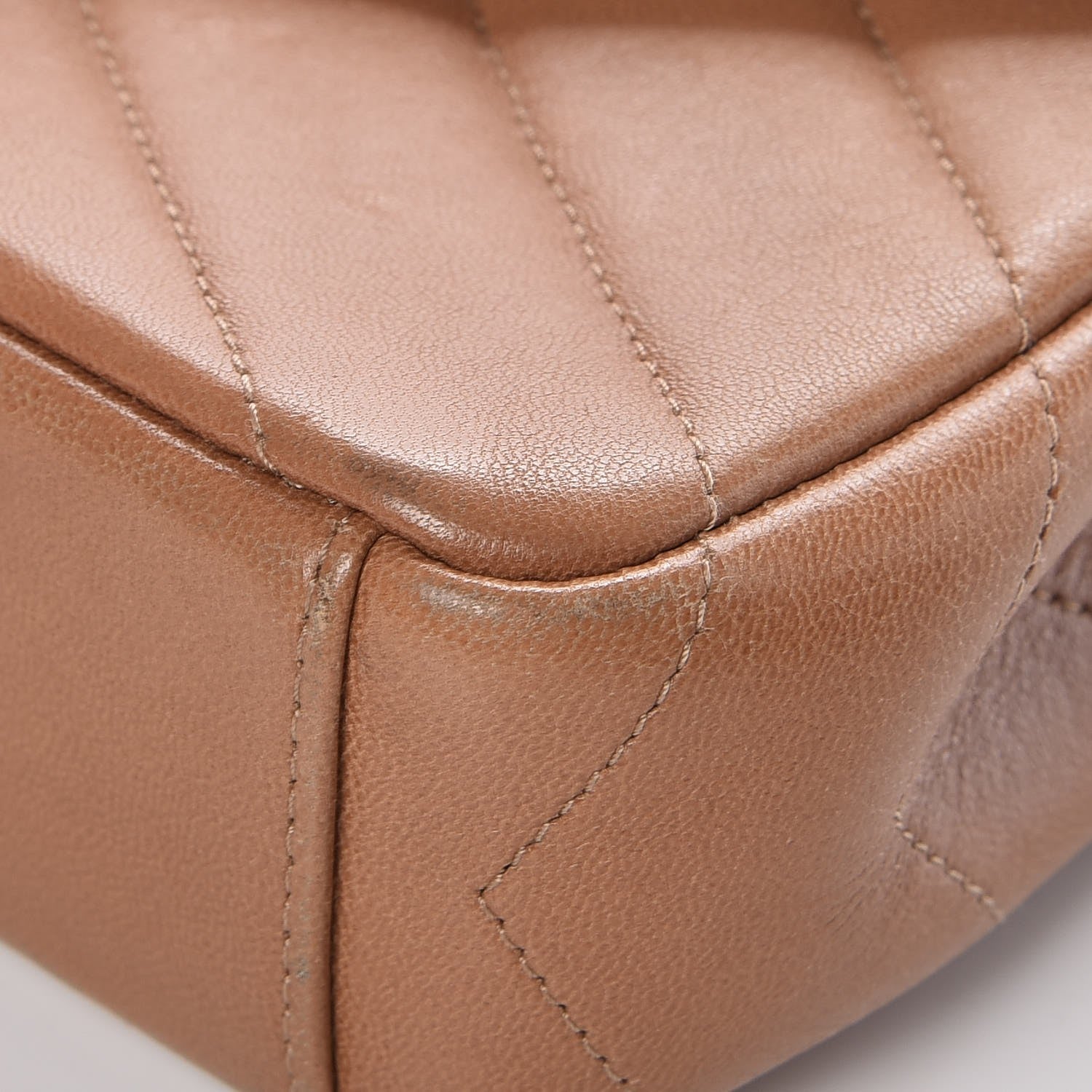 Chanel Lambskin Chevron Mini Coco Envelope Flap Beige 8 of 16