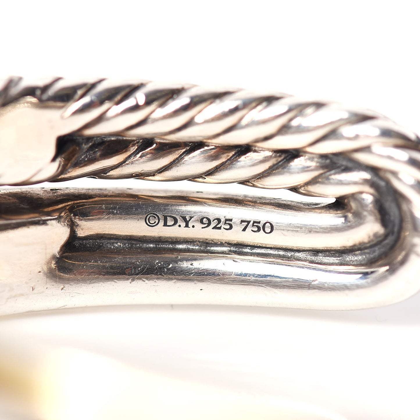 Sterling Silver 18K Yellow Gold Double-Loop Labyrinth Bracelet