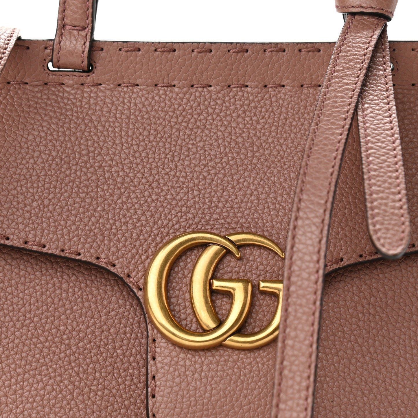 Calfskin Mini GG Marmont Top Handle Bag Rosy Phard