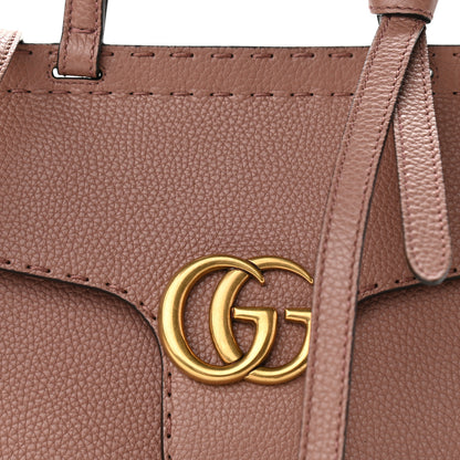 Gucci Calfskin Mini GG Marmont Top Handle Bag Rosy Phard 8 of 10