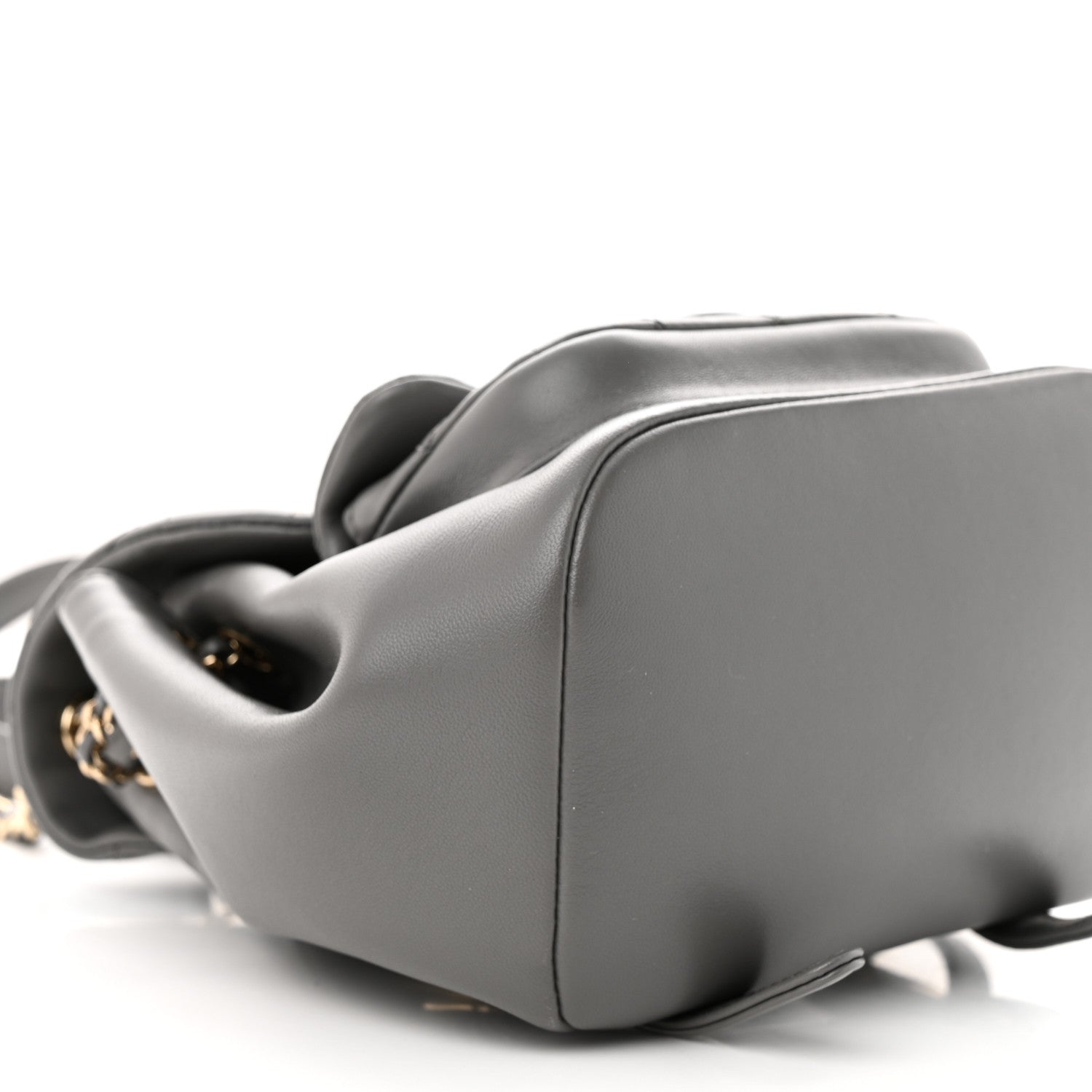 Chanel Lambskin Quilted Small Duma Drawstring Backpack Grey 9 of 11