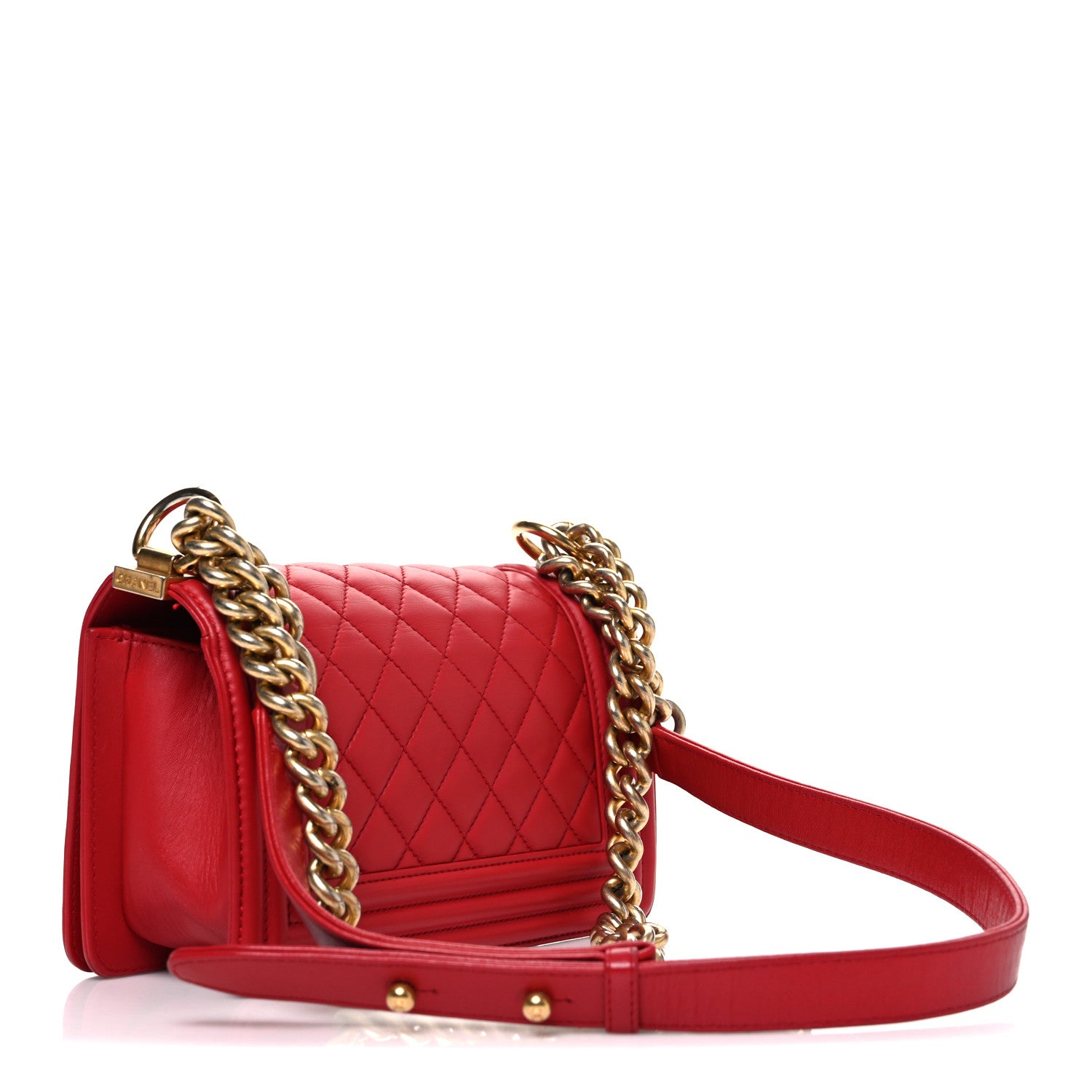 Chanel Lambskin Quilted Small Boy Flap Red 2 of 9