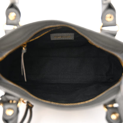 Balenciaga Chevre Gold Metallic Edge Hardware Mini City Gris Acier 5 of 9