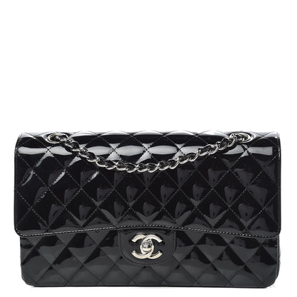 Chanel Patent Quilted Medium Double Flap Black 1 of 19
