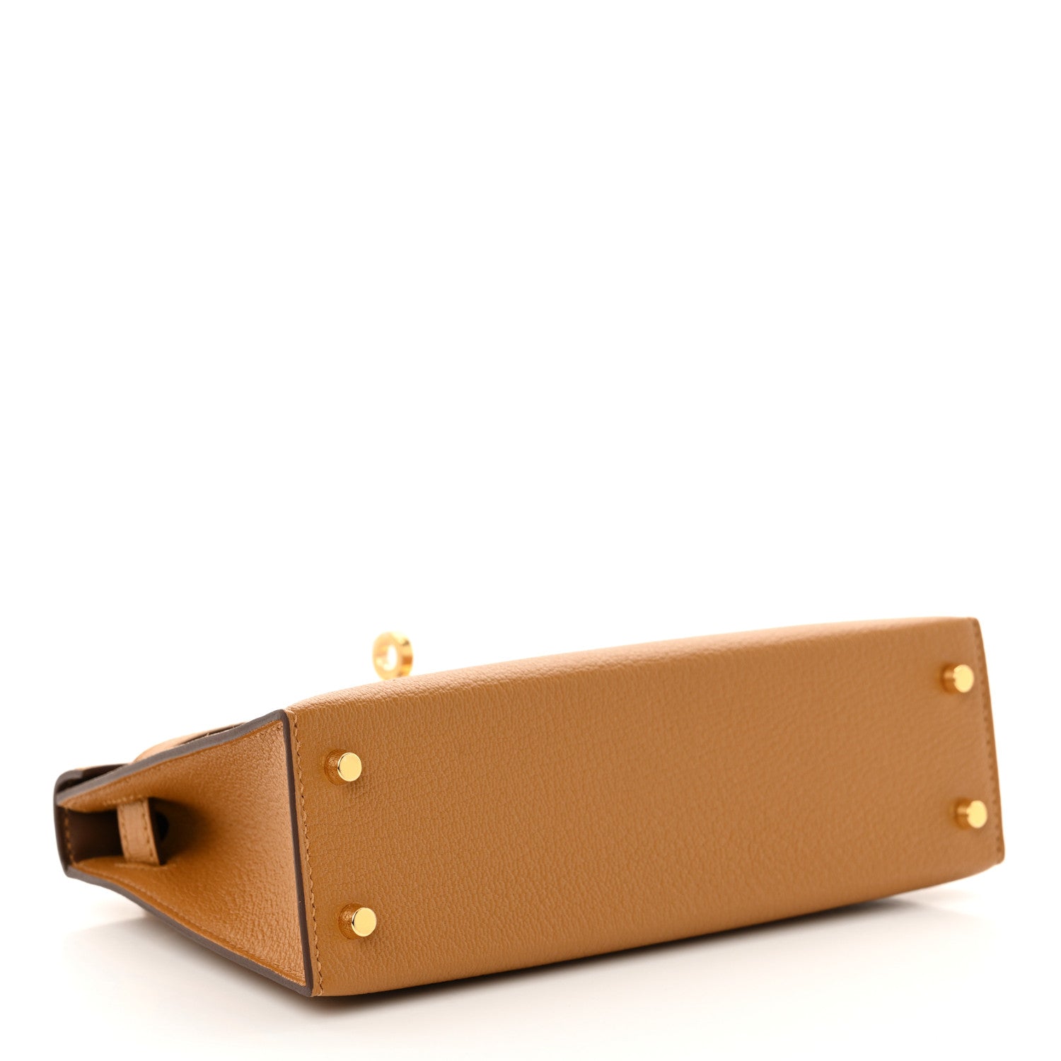 Hermes Chevre Mysore Verso Mini Kelly Sellier 20 Caramel Cacao 5 of 12