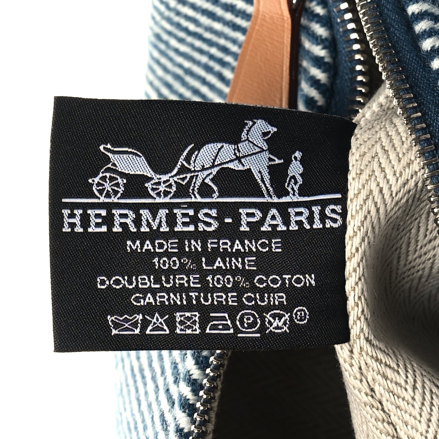 Canvas Small Bride-A-Brac H Natte Pouch Bleu Abysse