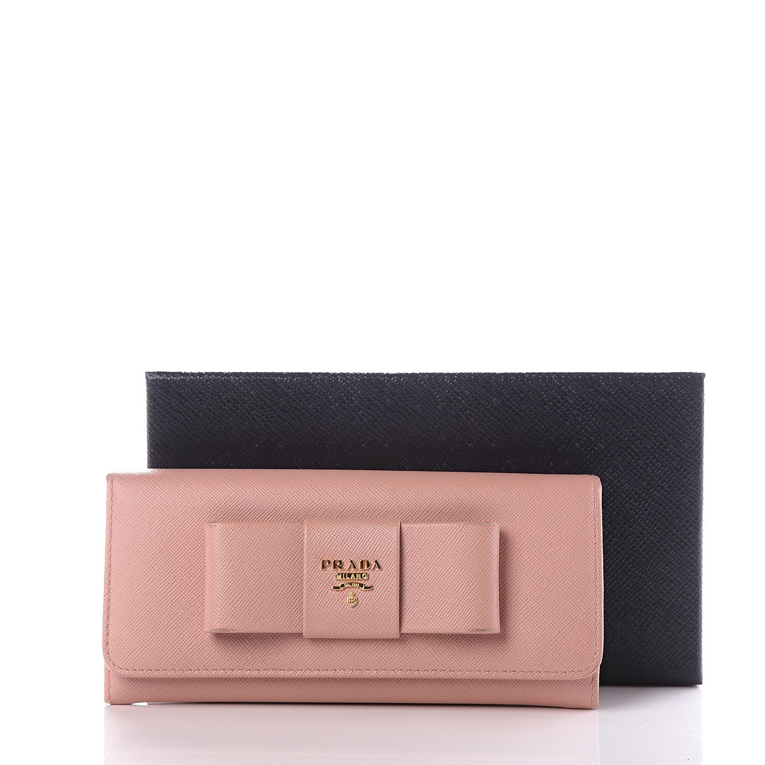 Prada Saffiano Bow Continental Wallet Orchidea 10 of 10
