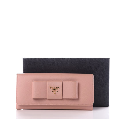 Prada Saffiano Bow Continental Wallet Orchidea 10 of 10
