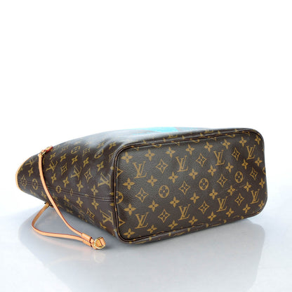 Louis Vuitton Monogram V Neverfull MM Turquoise 5 of 9