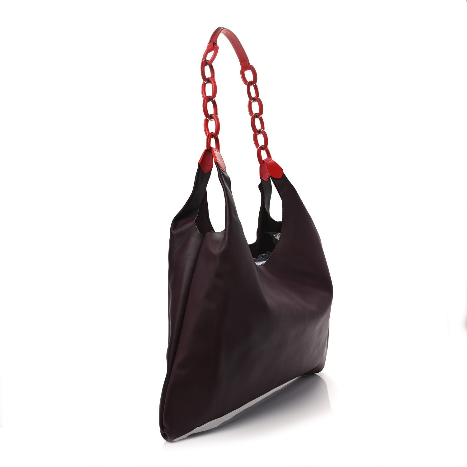 Burberry Calfskin Medium Two Tone Shopper Deep Claret 3 of 8