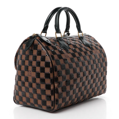 Louis Vuitton Damier Paillettes Speedy 30 Black 3 of 15