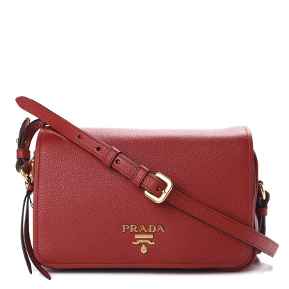 Prada Vitello Phenix Flap Crossbody Rosso 1 of 8